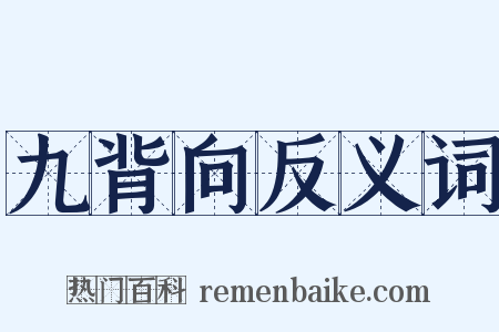 九背向反义词是什么意思的图片